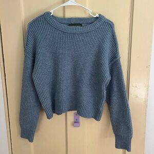 Periwinkle Knit American Eagle Cropped Sweater